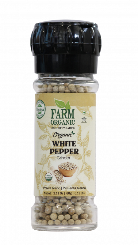 B FARM ORGANIC - Organic White Pepper Whole Crusher - 060 GMS - CRUSHER