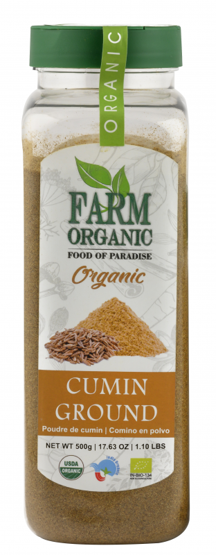 B FARM ORGANIC - Organic Cumin Powder - 500 GMS - PET JAR