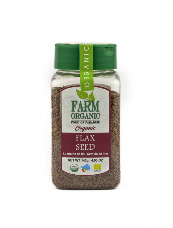 B FARM ORGANIC - Flax Seeds - 140 GMS - PET JAR