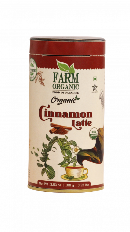 B FARM ORGANIC - Organic Cinnamon Latte - 100 GMS - TIN