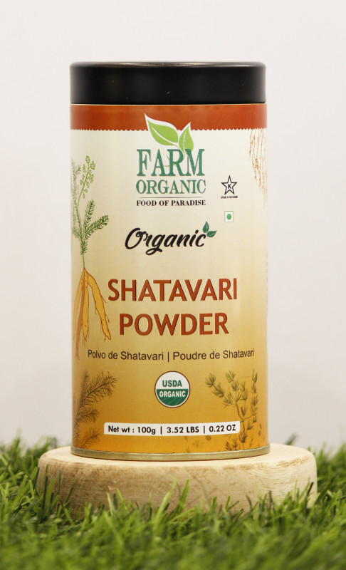 B FARM ORGANIC - Shatavari Powder - 100 GMS - TIN