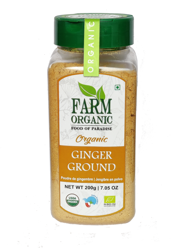 B FARM ORGANIC - Organic Ginger Powder - 200 GMS - PET JAR