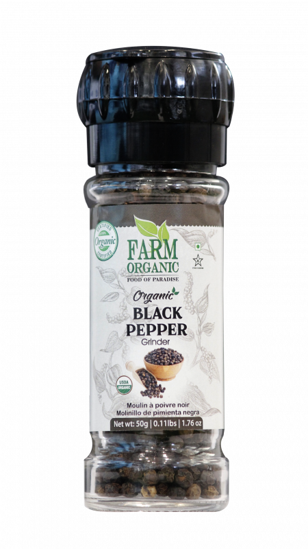 B FARM ORGANIC - Organic Black Pepper Whole Crusher - 050 GMS - CRUSHER