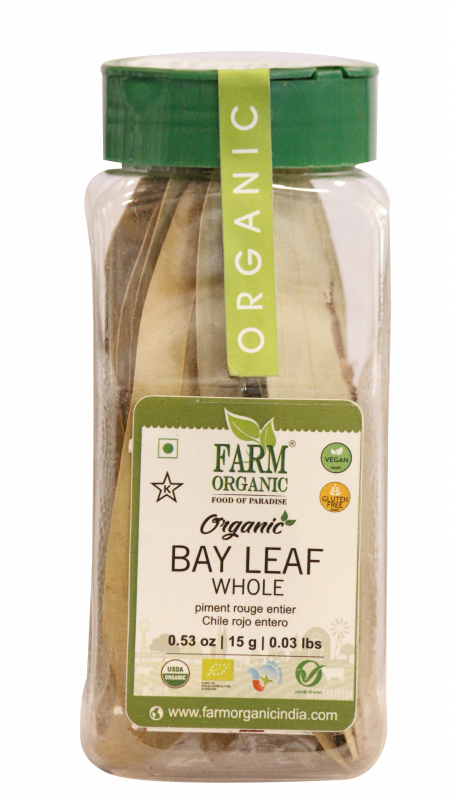 B FARM ORGANIC - Organic Bay Leaf - 15 GMS - PET JAR