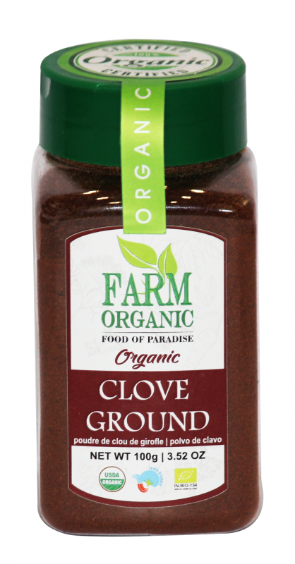 B FARM ORGANIC - Organic Clove Powder - 100 GMS - PET JAR