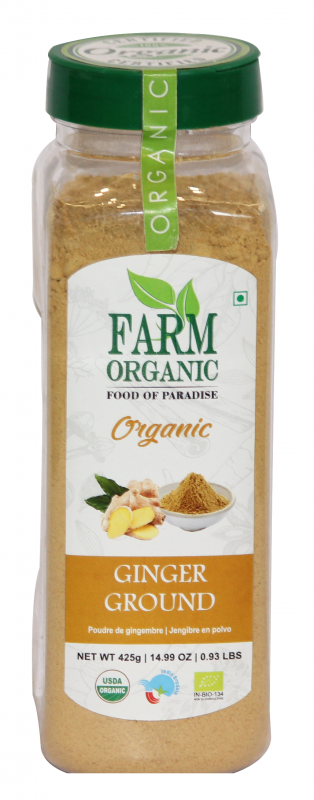 B FARM ORGANIC - Organic Ginger Powder - 425 GMS - PET JAR