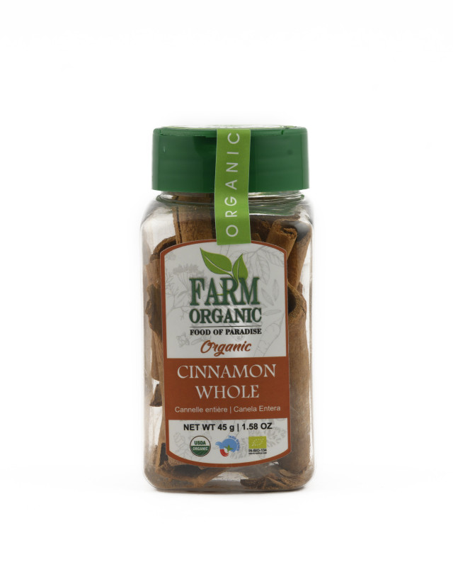 B FARM ORGANIC - Cinnamon Whole - 045 GMS - PET JAR