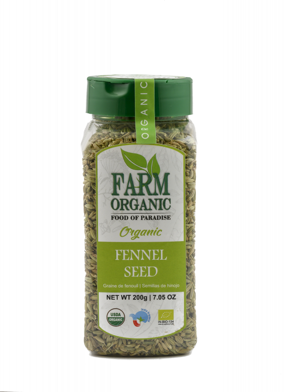 B FARM ORGANIC - Organic Fennel Seed - 200 GMS - PET JAR