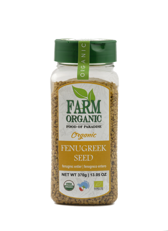 B FARM ORGANIC - Organic Fenugreek Seeds - 370 GMS - PET JAR