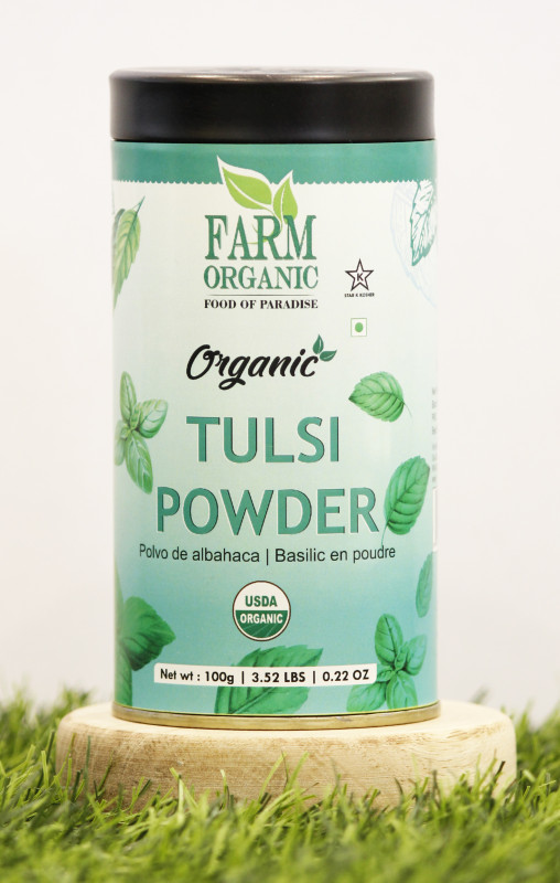 B FARM ORGANIC - Tulsi Powder - 100 GMS - TIN
