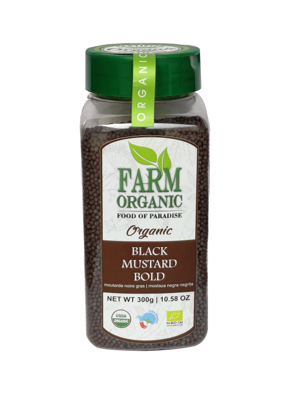B FARM ORGANIC - Organic Black Mustard Bold - 300 GMS - PET JAR