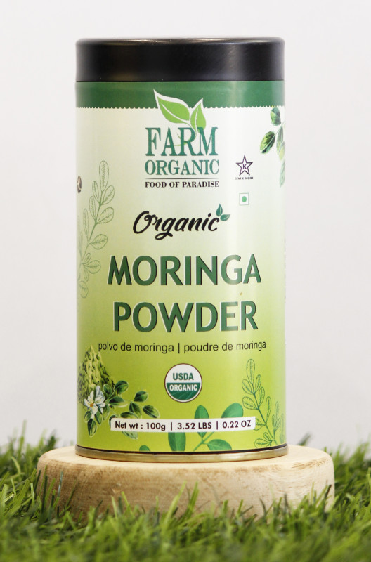 B FARM ORGANIC - Moringa Powder - 100 GMS - TIN