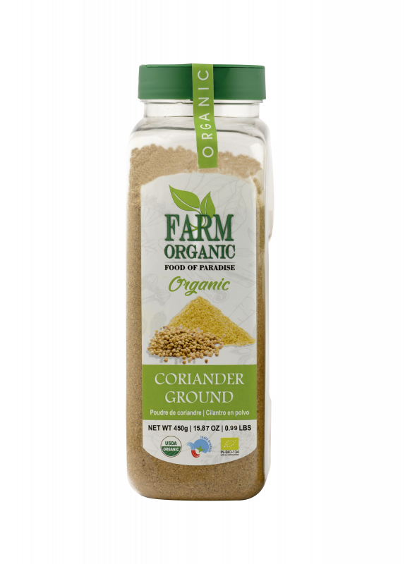 B FARM ORGANIC - Organic Coriander Powder - 450 GMS - PET JAR