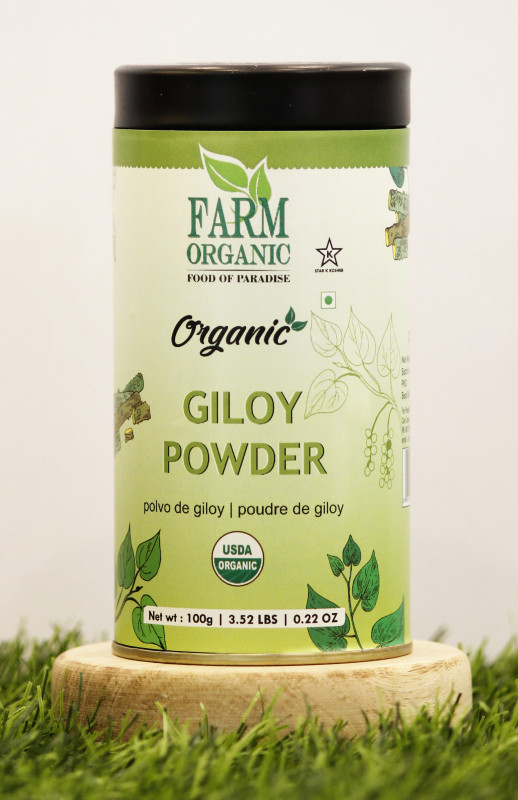 B FARM ORGANIC - Giloy Powder - 100 GMS - TIN