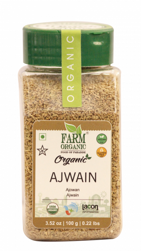 B FARM ORGANIC - Organic Ajwain - 100 GMS - PET JAR